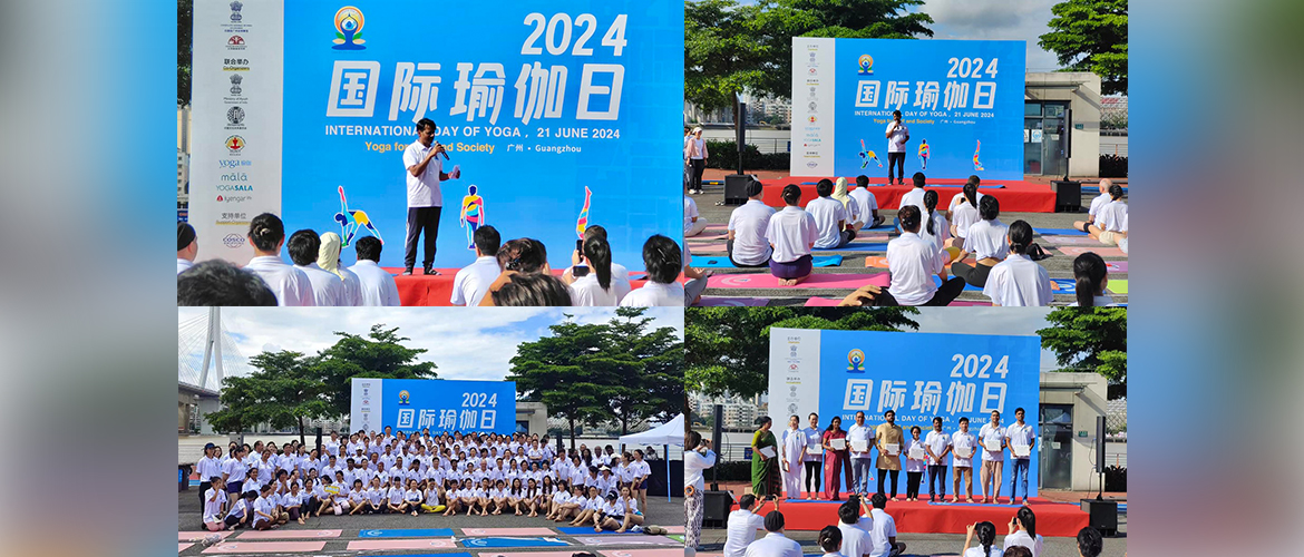 Celebrations of the 10th International Day of Yoga 2024 by the Consulate General of India, Guangzhou on the theme ‘Yoga For Self And Society’ on 21 June 2024 in Guangzhou.
